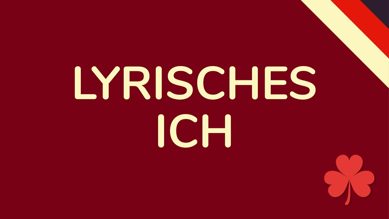 Lyrisches Ich - schnell & einfach erkl&auml;rt (animiert) 🇩🇪