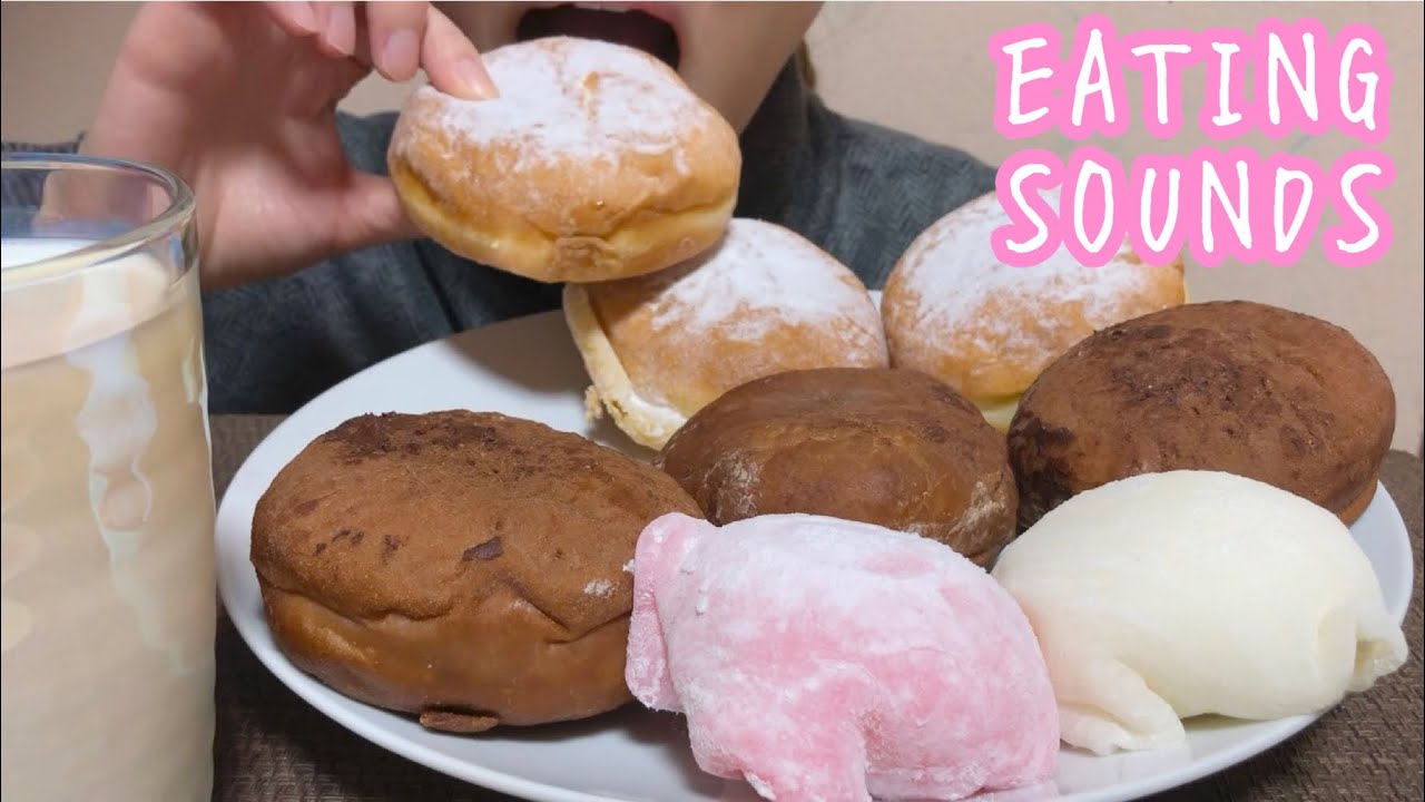 《Eating sounds》極生ドーナツ(ミルクホイップ,生チョコホイップ),雪苺娘!