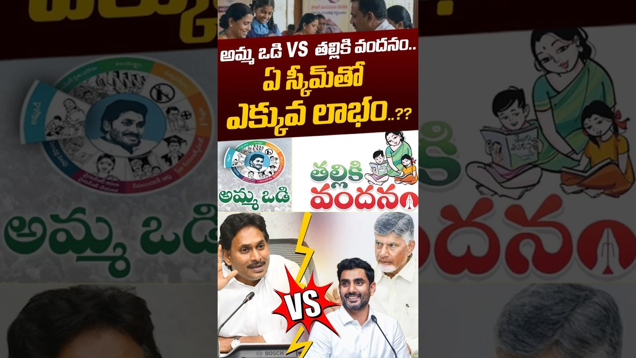 Amma Vodi Vs Thalliki Vandanam Scheme: అమ్మ ఒడి vs  తల్లికి వందనం | Nara Lokesh | Nethra Tv Telugu