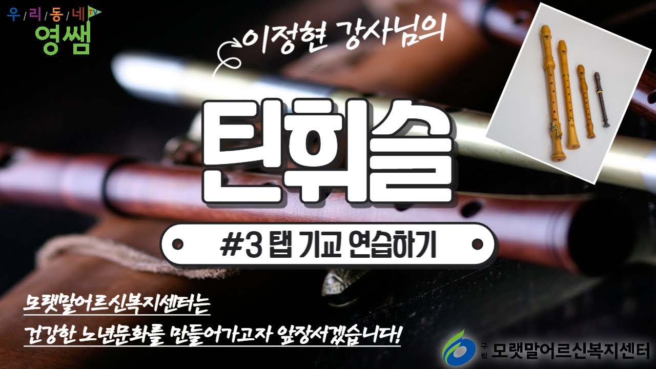 [틴휘슬3회 - 이정현 강사]  - 탭 기교 연습하기