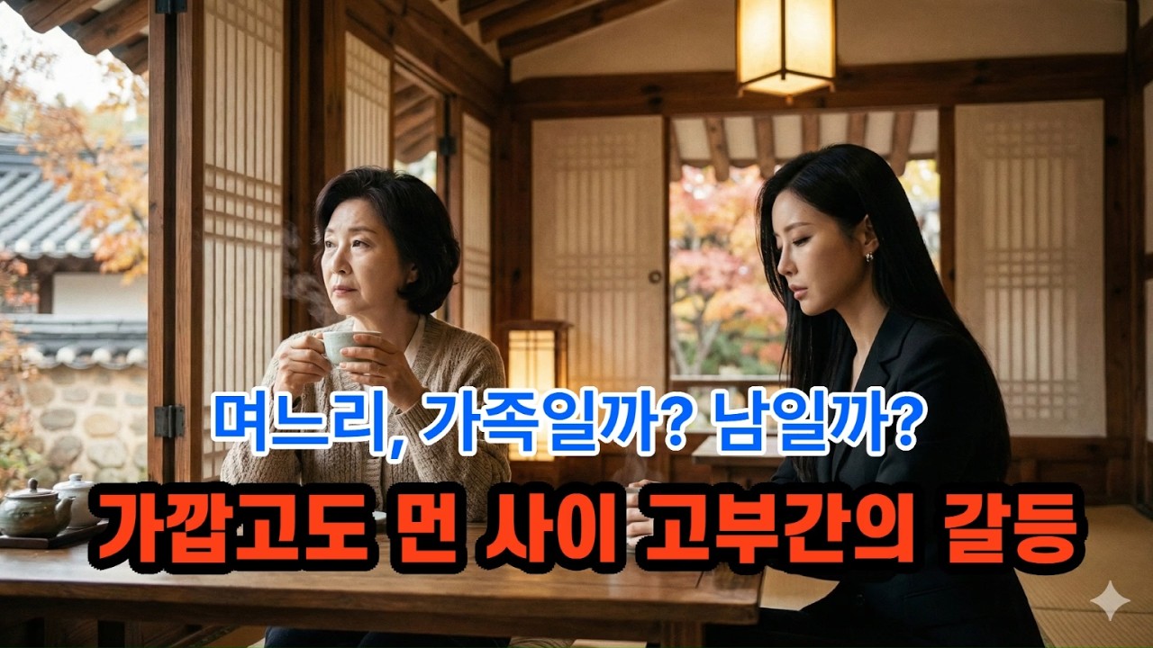 착한 시어머니 병부터 고치세요. 며느리한테 잘해줘 봐야 결국 남입니다.