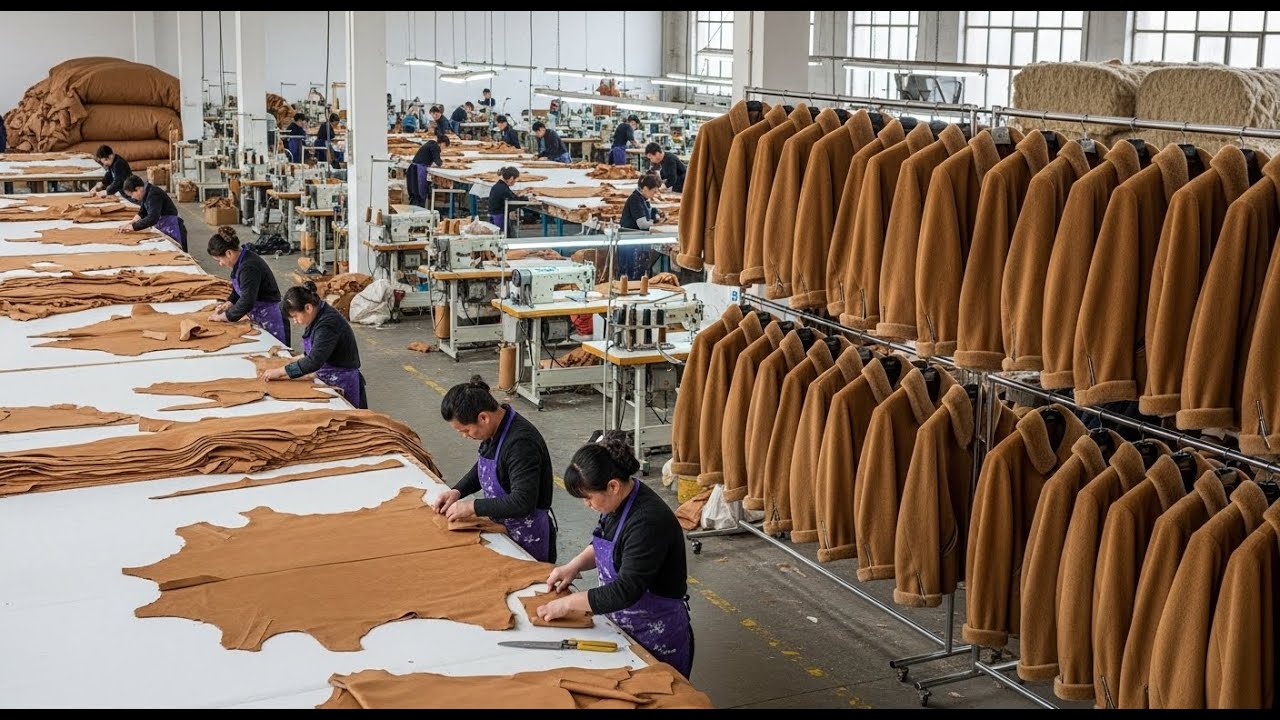 Inside a Camel Wool Factory &ndash;  How Million-Dollar Camel Wool Leather Jackets Are Made (Full Process)