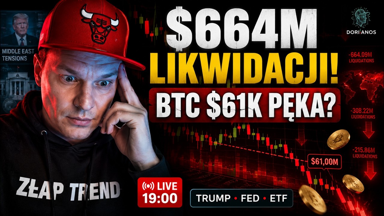 🚨 $664M LIKWIDACJI! TRUMP ODPALIŁ BTC DO $64K &mdash; ALE $61K PĘKA?! LIVETRADING O 19:00 🚨
