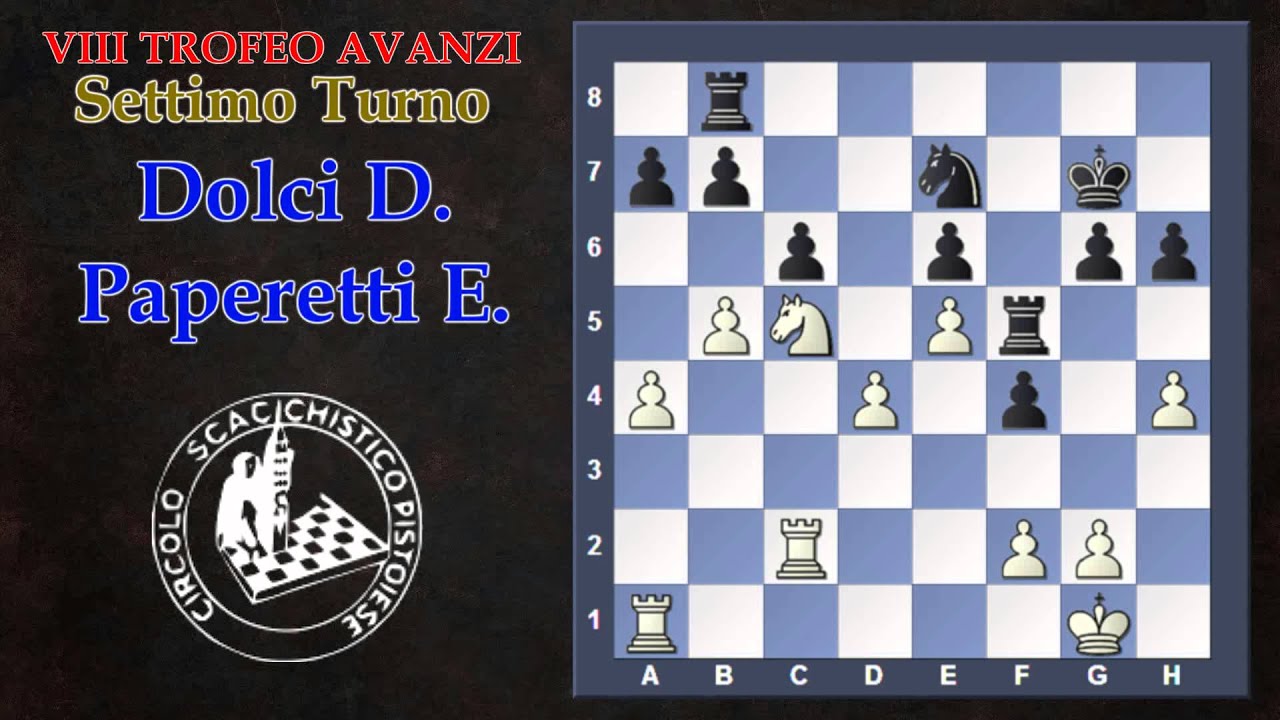 VIII Trofeo Avanzi di Scacchi - Maggiore attività nel finale di partita - settimo turno LIVE