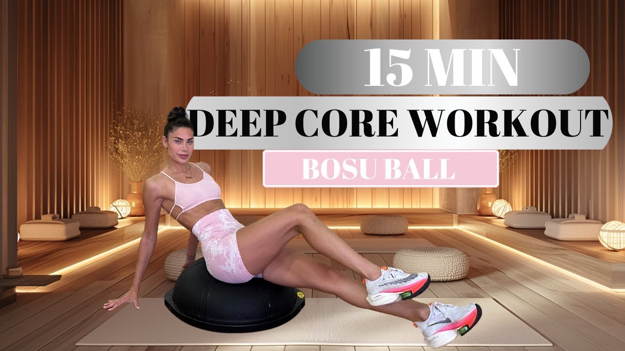 15 MIN DEEP CORE BOSU BALL WORKOUT - SHREDDED ABS - PUMP - REPEAT - At Home Workout