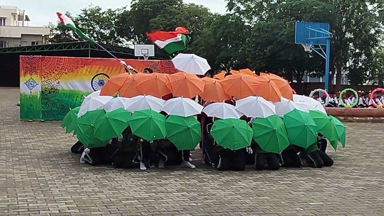 Independence day celebration - Umbrella drills