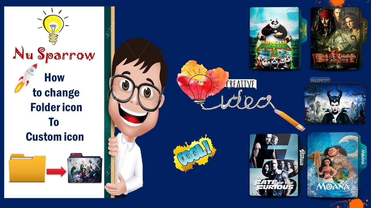 How to change folder icons( Movie/TV Series poster) and customise in windows 10/8/7