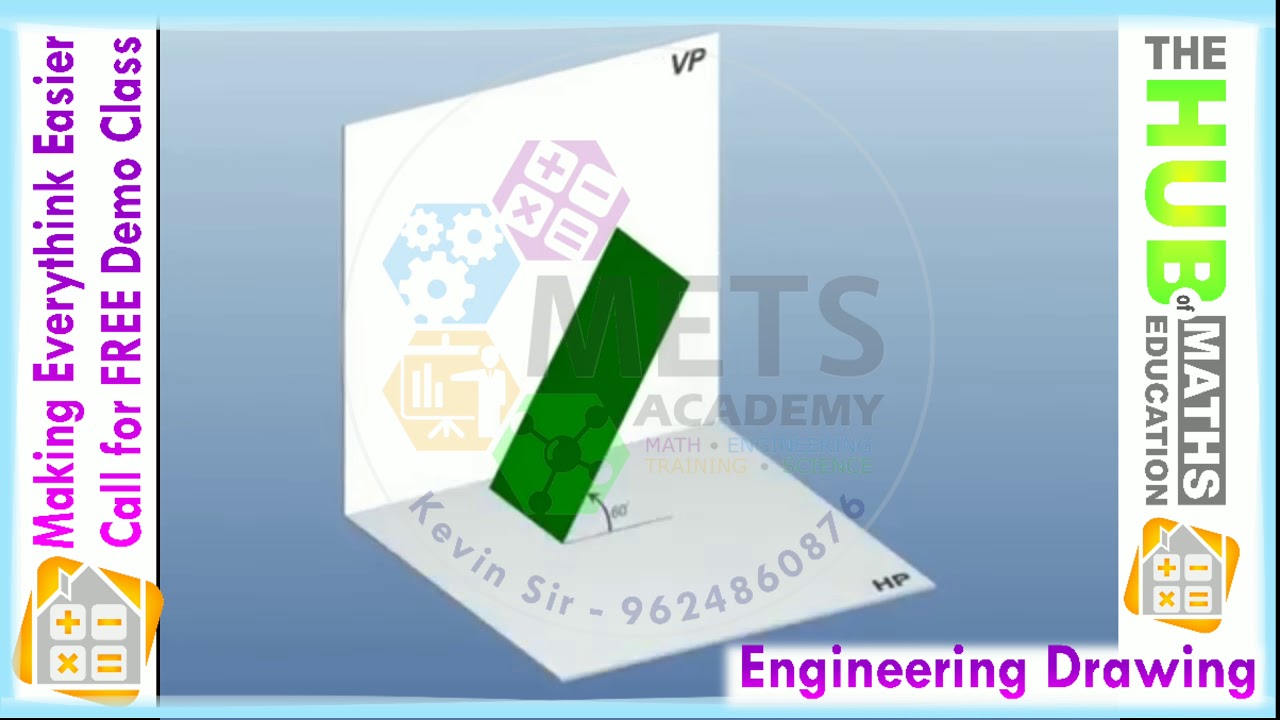 Projection of Plane | 3D Animation | Engineering Drawing