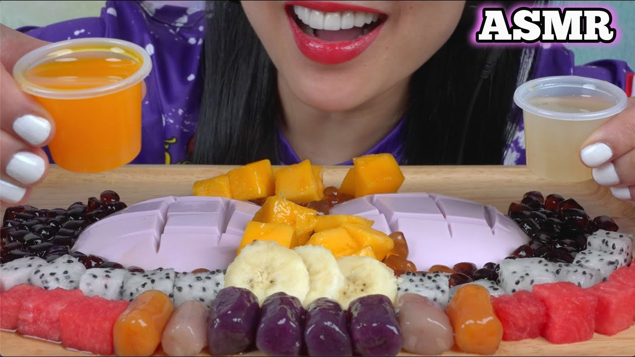 ASMR Yogurt JELLO +.FRESH FRUIT (EATING SOUNDS) NO TALKING | SAS-ASMR