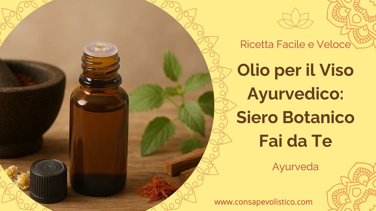Prepara il tuo Olio Ayurvedico per il Viso, Equilibrio e Bellezza
