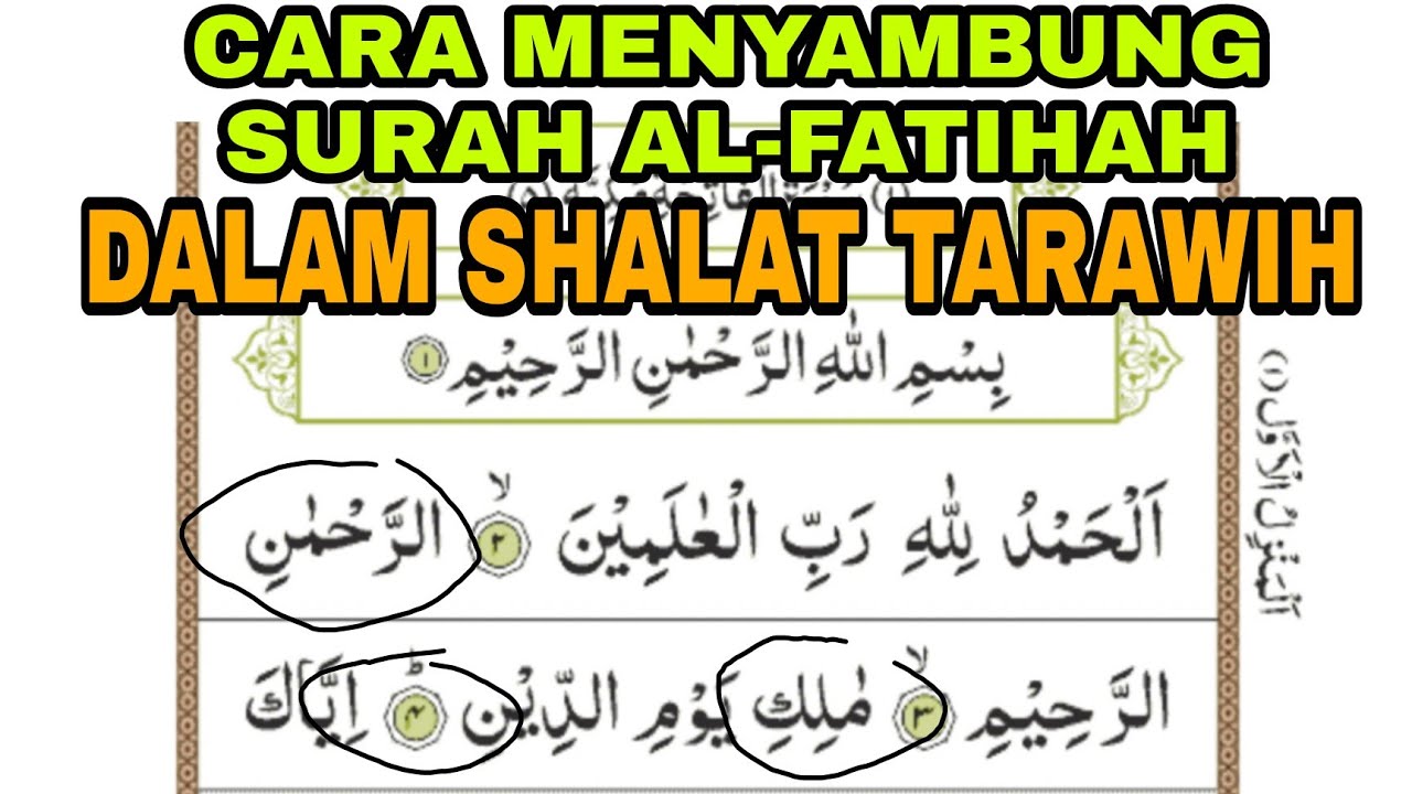 imam harus tahu‼️inilah Cara menyambung ayat surah Al-Fatihah saat shalat tarawih