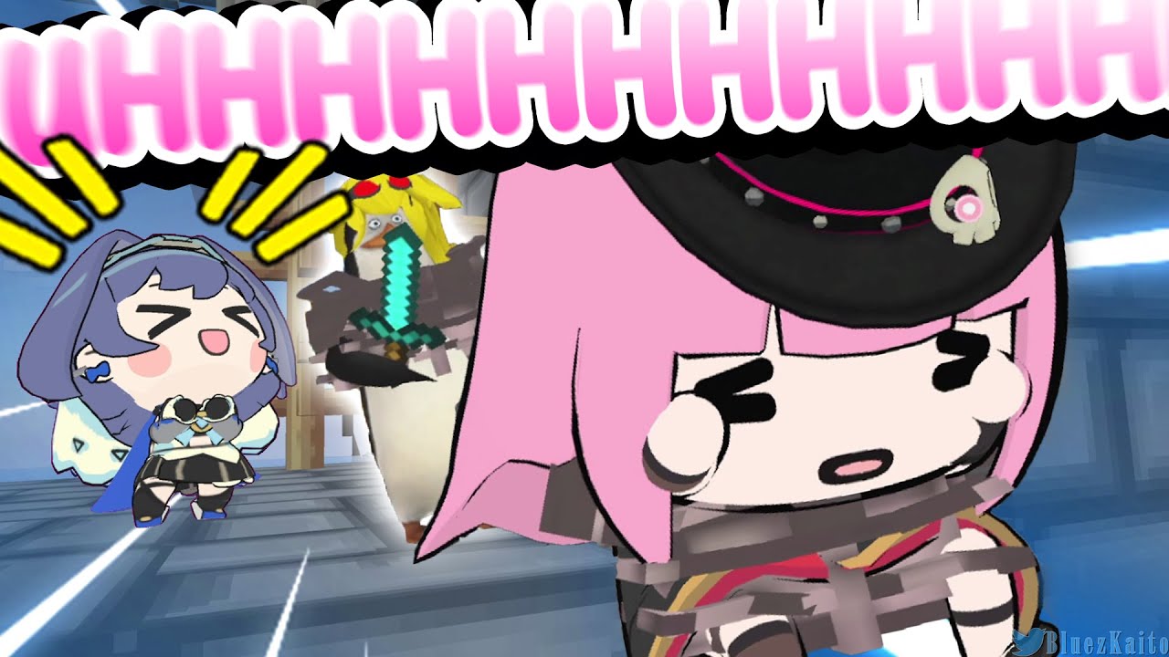 Calli got bamboozled by a Kaela Statue, Kronii's Girlfriend |【Minecraft】