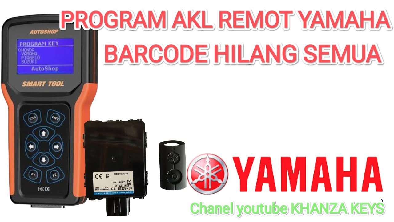 CARA PROGRAM REMOT KEYLES MOTOR YAMAHA HILANG SEMUA & MEMBUKA BARCODE LAMA LEWAT SCU Whit SMART TOOL