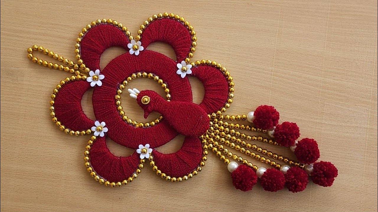 Easy Woolen Wall Hanging Out Of Wool and Cardboard - DIY Wall Hanging - Home Decoration Idea