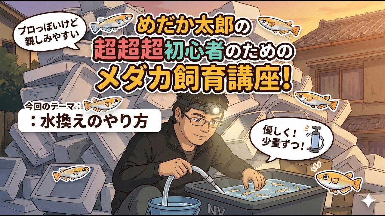 【超超超初心者講座】水かえについて　メダカが喜ぶ水換えの極意！「全部変える」は命取り？2026.3.6