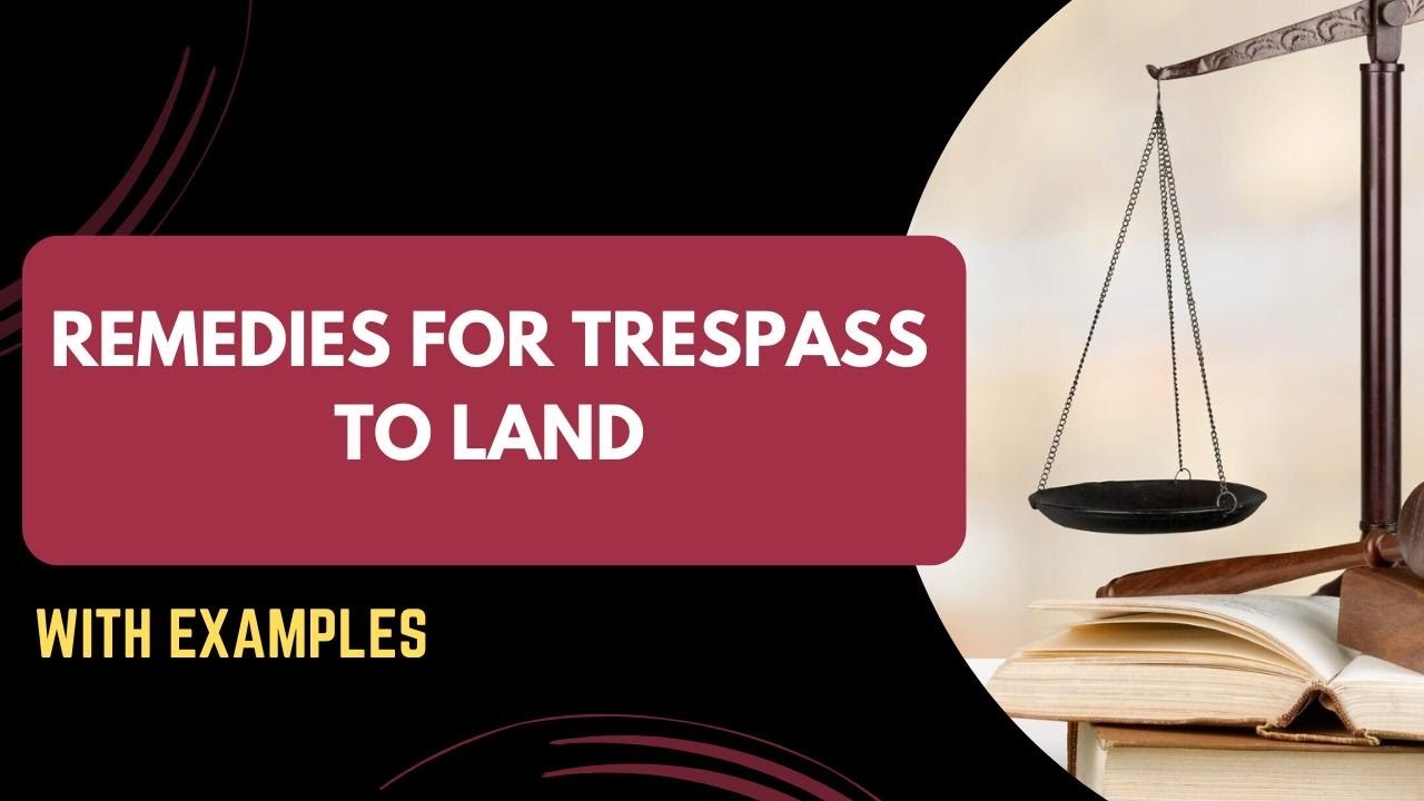 Remedies for Trespass To Land || Law Of Tort #lawfulnotes #law #like