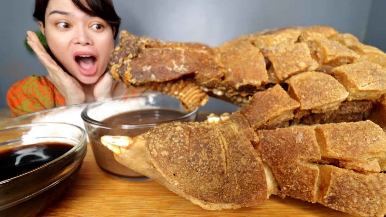 CRISPY ULO NG BABOY MUKBANG | putok batok!