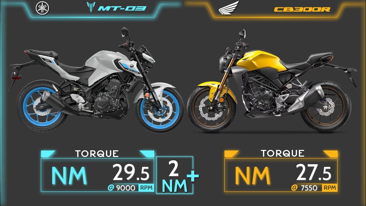2025 YAMAHA MT03 VS HONDA CB 300R 2025 | Comparison | Mileage | Top Speed | Price | Bike Informer