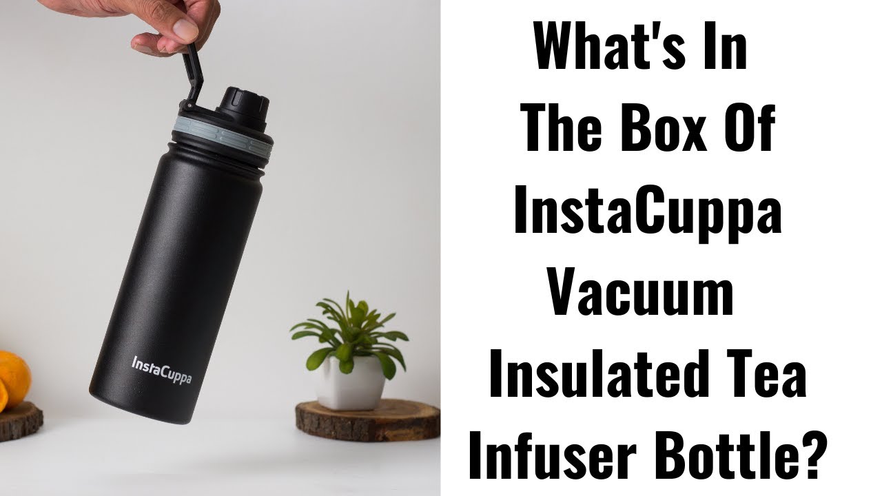 What's In The Box Of InstaCuppa Vacuum Insulated Tea Infuser Bottle | Shop Tea Infuser Water Bottle