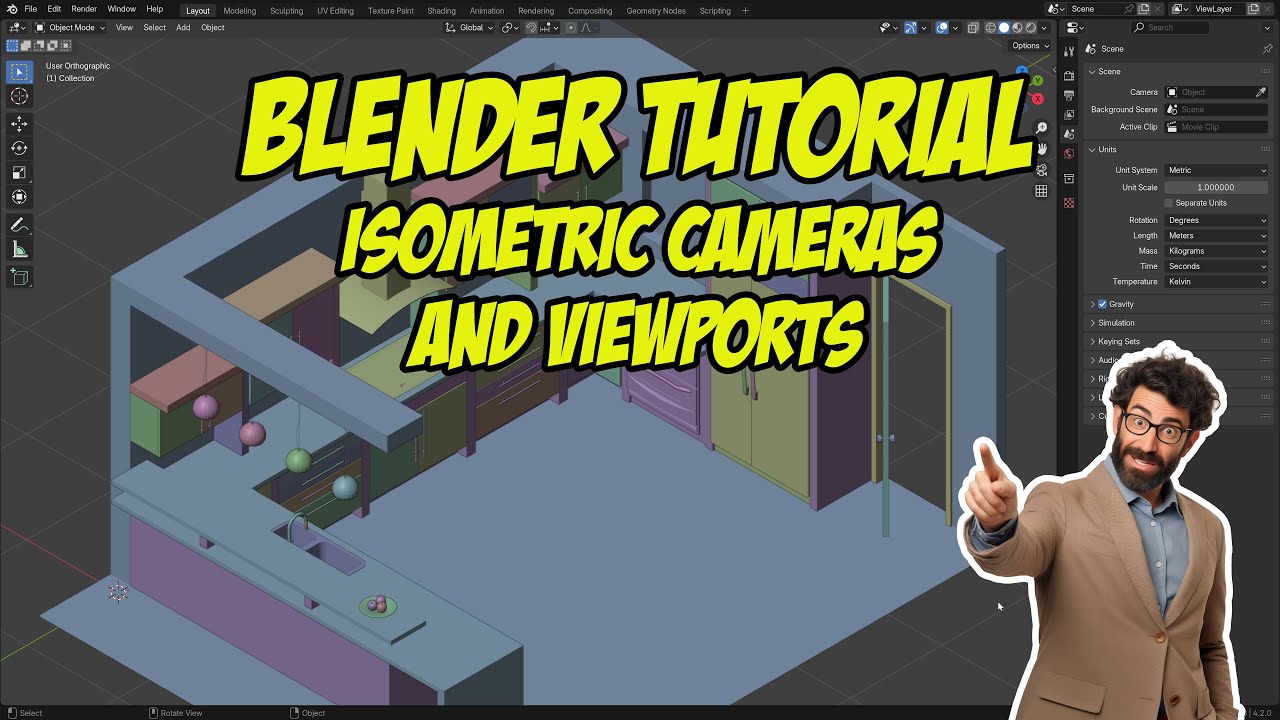 Учебное пособие по Blender: настоящие изометрические камеры и области просмотра