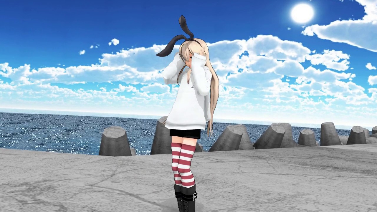 【MMD艦これ】島風(衣装変更)　で「Calc.」