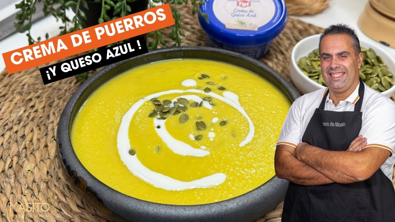 MARAVILLOSA RECETA DE CREMA DE PUERROS CON QUESO AZUL