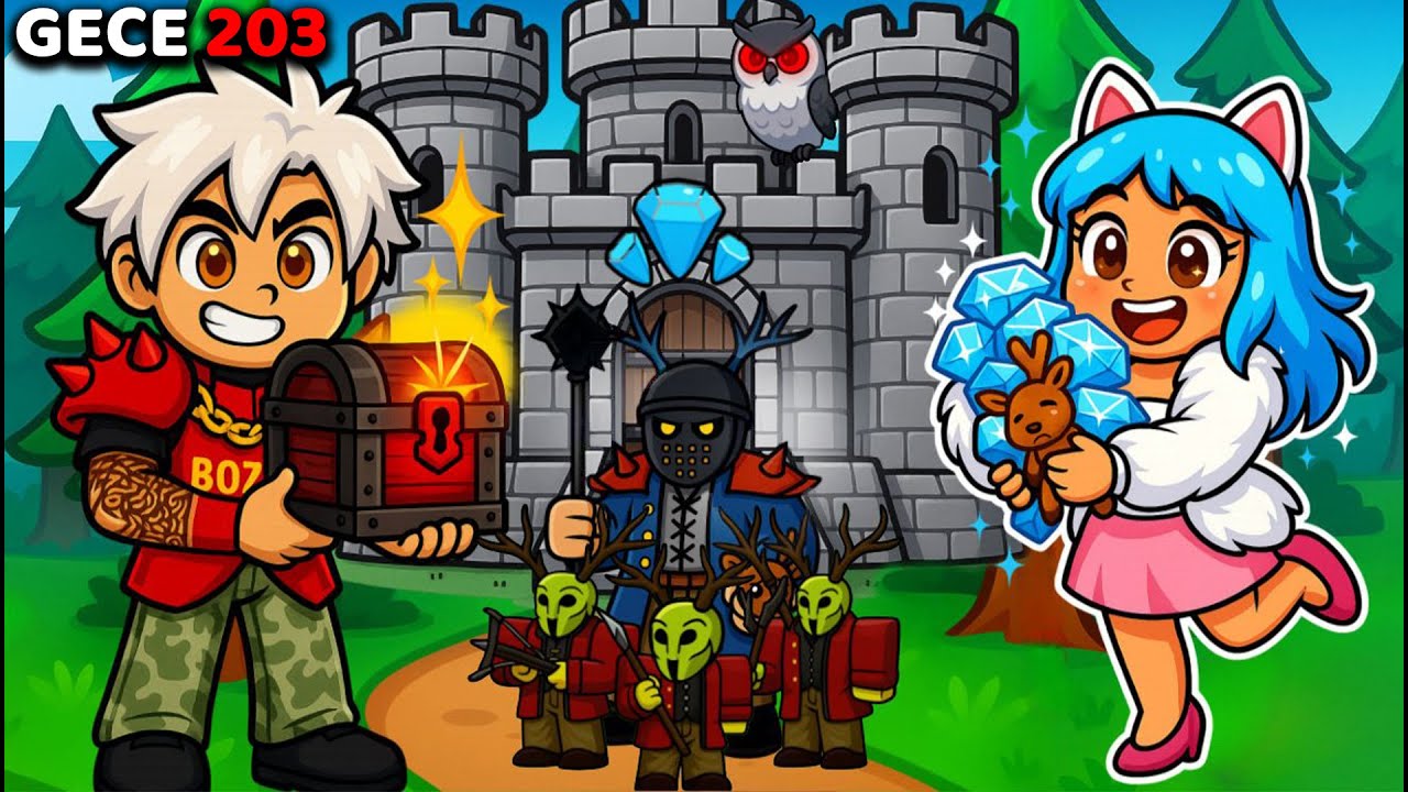 Gizemli BOSS ile Karşılaştık 😱 T&uuml;m KALE SEVİYELERİNİ TAMAMLADIK  ✅ ROBLOX 99 NIGHTS IN FOREST 🌲