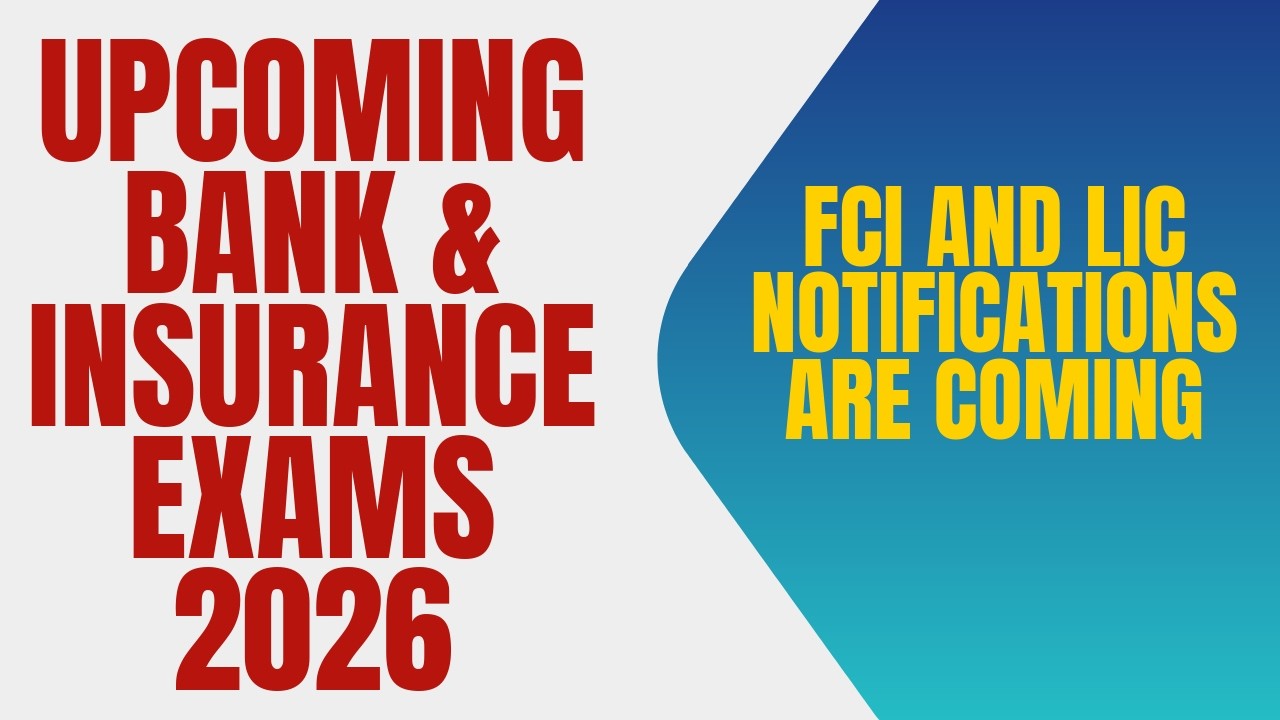 LIC ASSISTANT NOTIFICATION | FCI NOTIFICATION  | UPCOMING BANK AND INSURANCE EXAMS