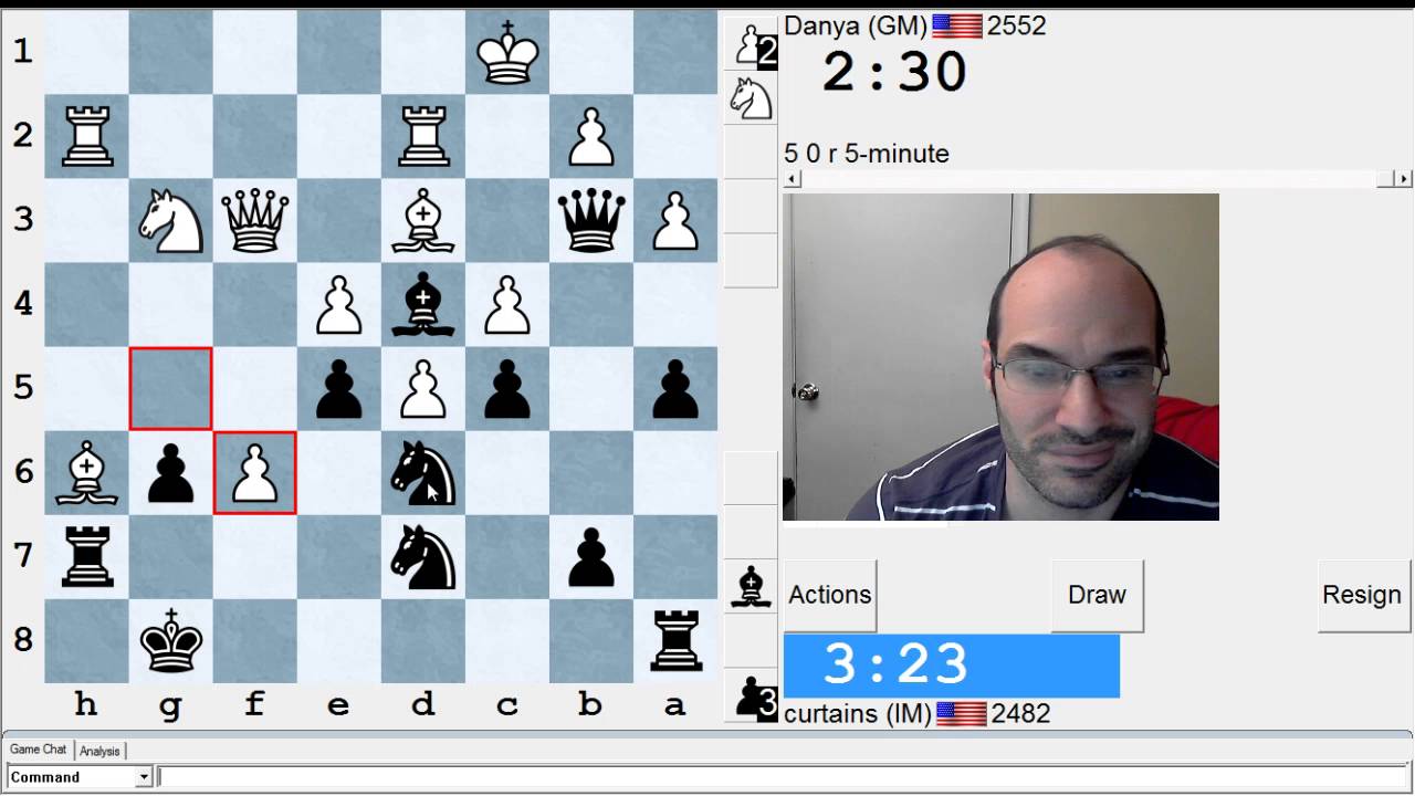 5 minute chess #550: GM Daniel Naroditsky vs IM Greg Shahade