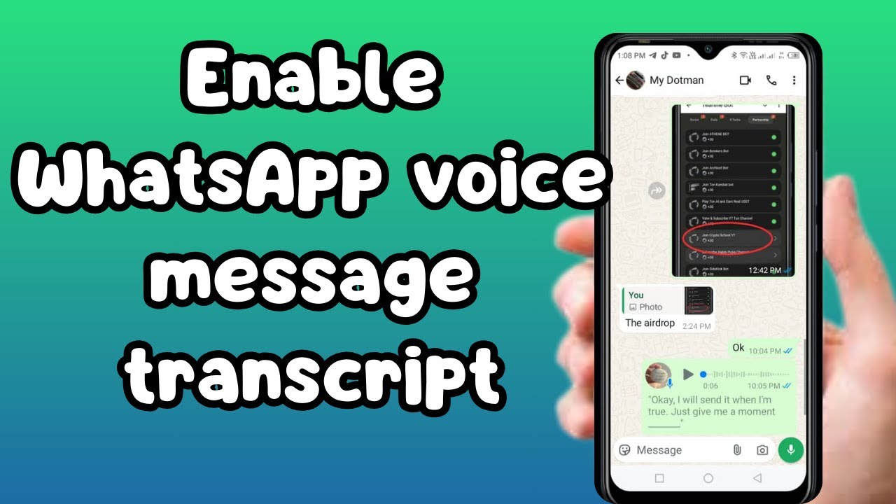 How to Enable WhatsApp Voice Message Transcript | Easy way to Transcribe Voice Message on WhatsApp