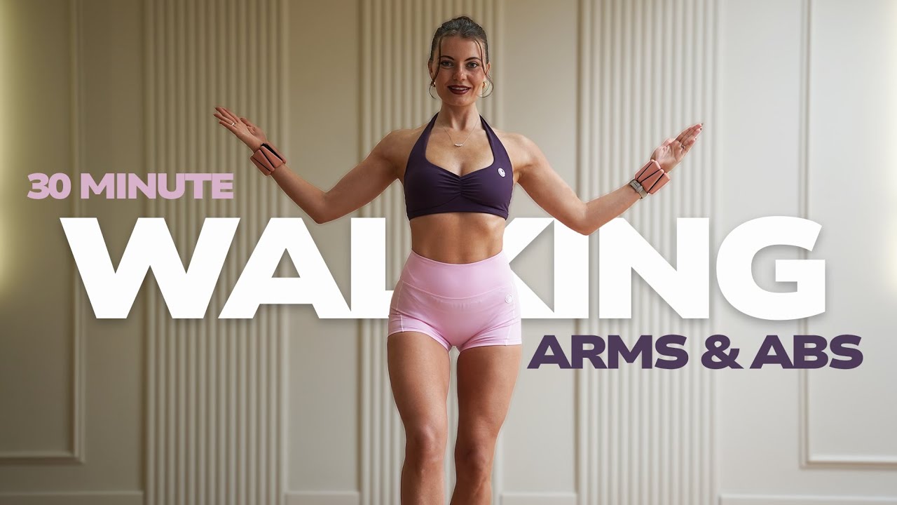 30 MIN WALK & TONE WORKOUT FOR FAT LOSS | Toned Arms & Abs | Walk at Home