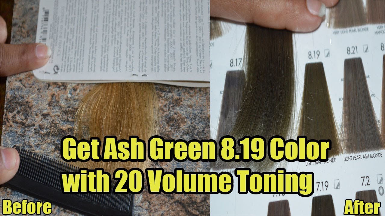 Keune Ash Green 8.19 Full Practical With 20 Volume Developer |The Stylish Mod