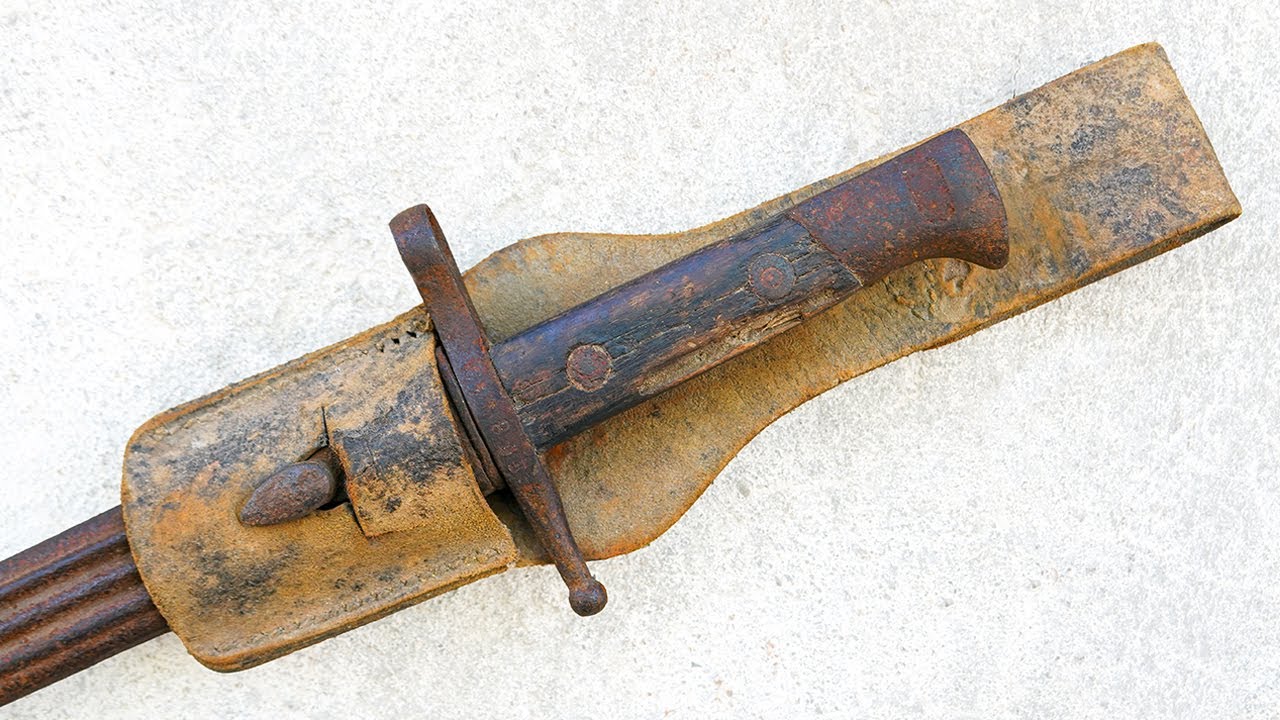 Старый Итальянский Штык  Ножа Carcano M1891 – ПОЛНАЯ  Реставрация