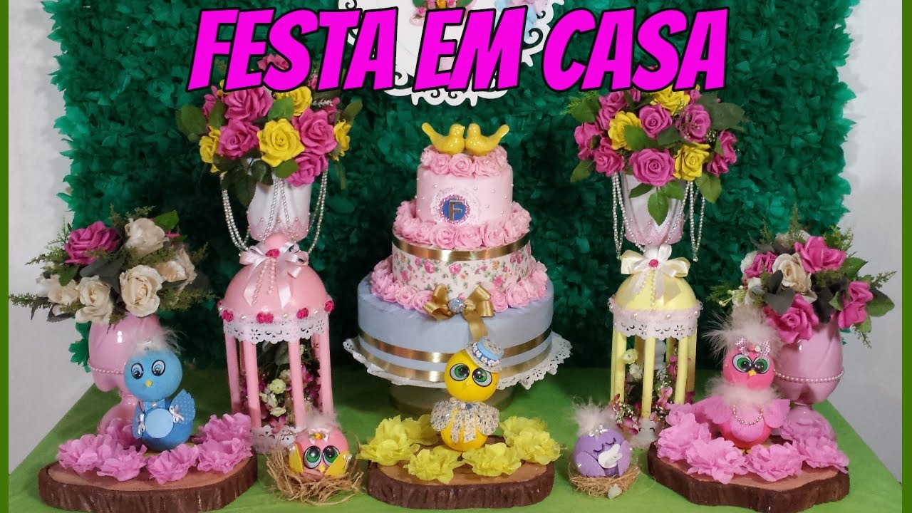 Festa em casa Decoração Passarinho ( Mini table)