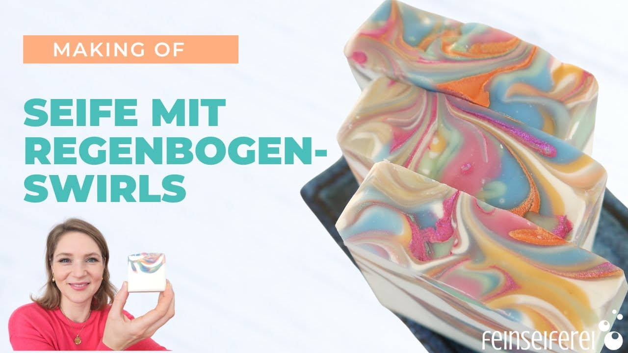 Bunte Seife mit Regenbogen-Swirls sieden - Making of - Wie heißt diese Technik?