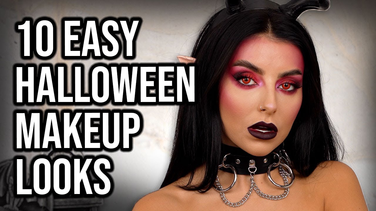 10 *EASY* LAST MINUTE HALLOWEEN MAKEUP LOOKS / COSTUMES!