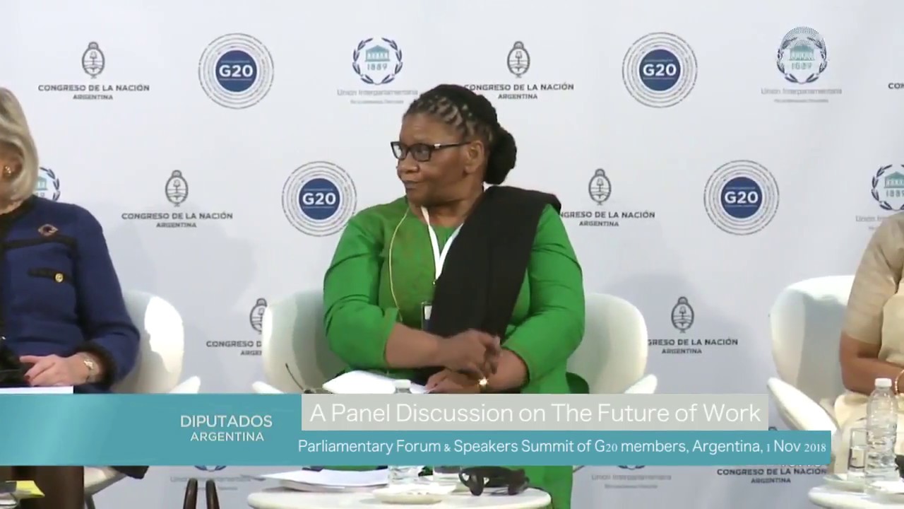 Ms Thandi Modise Chairs the G20 Panel Discussion on the Future of work