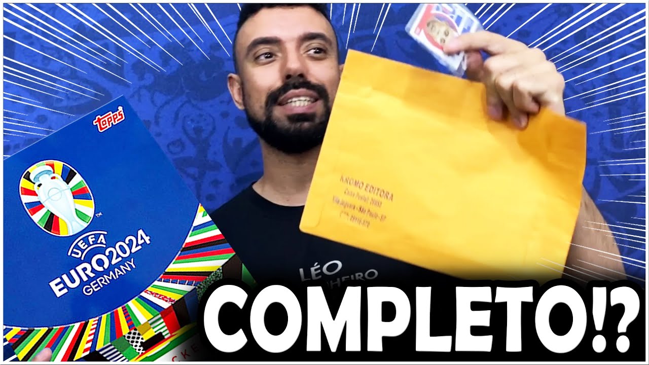 RECEBI os CROMOS FALTANTES da EURO 2024 para Completar meu Álbum de Figurinhas da Topps