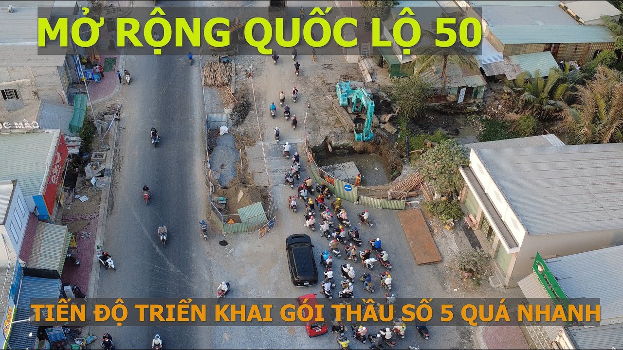 Mở rộng Quốc Lộ 50: Gói thầu số 5 từ  Đa Phước về giao lộ Song Hành tiến độ quá nhanh #quoclo50