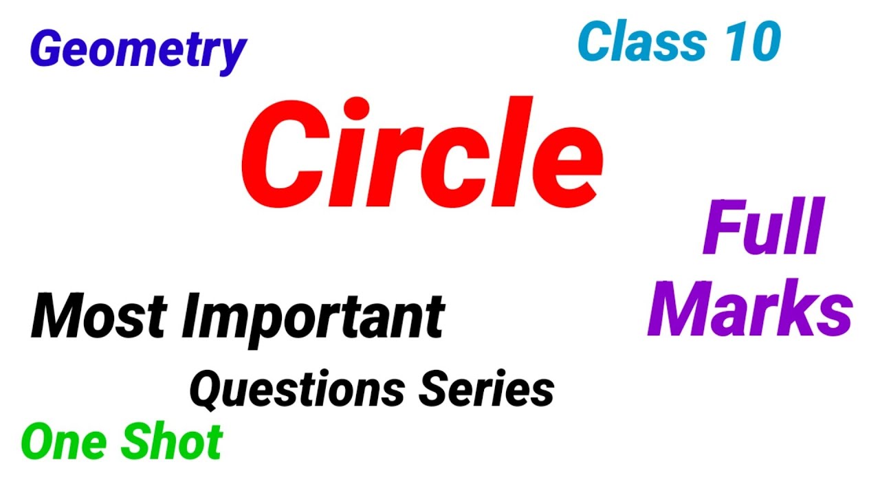 Circle | Geometry | Most Important Questions Series | @ educational stream | One Shot | Full Marks |