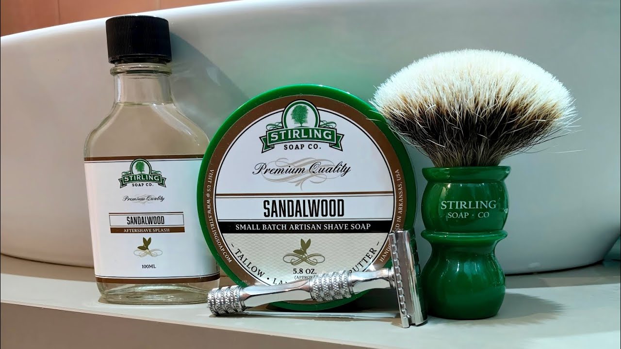 Le Critiche Di WSS, "Born In The USA": Stirling Soap Co. Sandalwood, Stirling Razor and Badger Brush