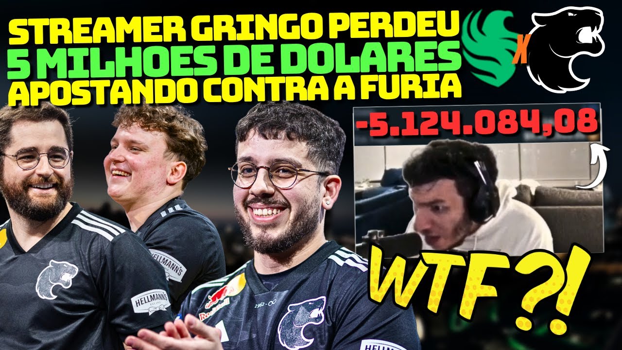 STREAMER PERDE 5 MILHÕES DE DÓLARES APOSTANDO CONTRA A FURIA AO VIVO!