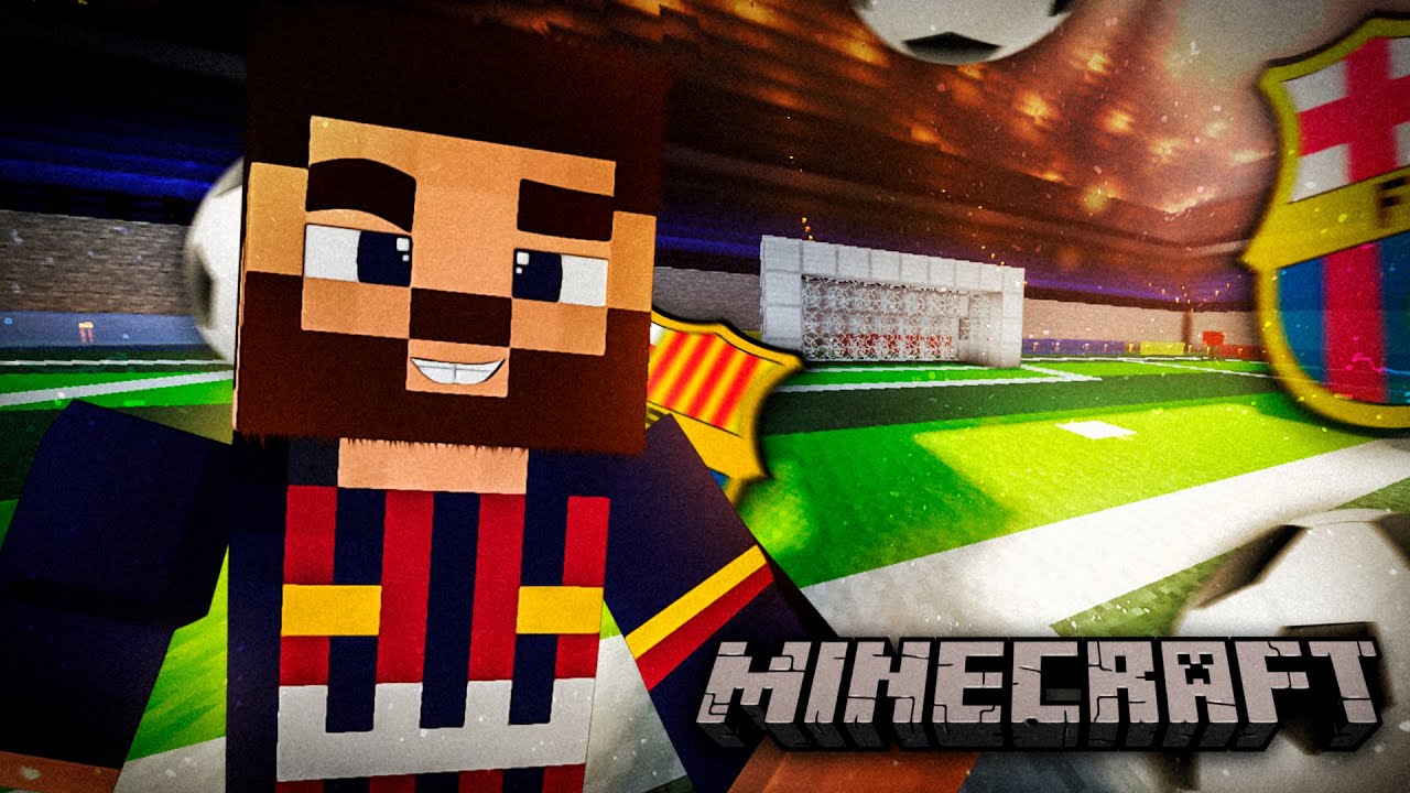 JOGAMOS FUTEBOL NO MINECRAFT COM O MESSI! MINECRAFT DESAFIOS #01