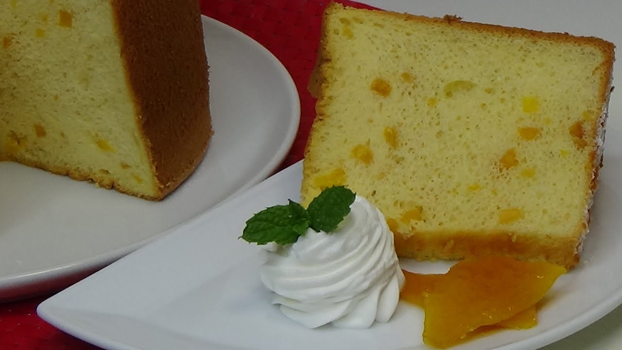 Mango Chiffon Cake | Fluffy Mango Chiffon Cake