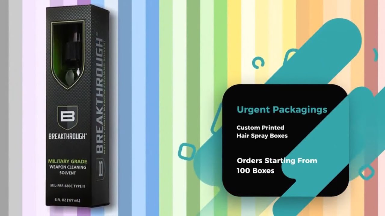 Custom Printed Hair Spray Boxes | By Industry | Cosmetic Boxes | Custom Boxes | Urgent Packagings