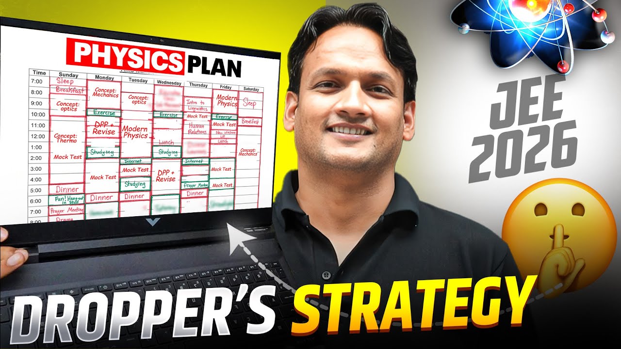 DROPPER's Strategy for JEE Advanced 2026 || Under AIR 1000🔥 || PhysicsWallah