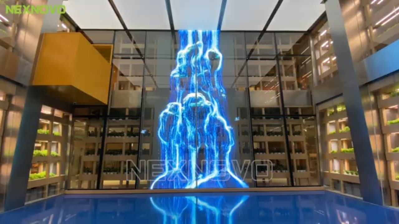 Transparent LED Display: Glass LED Wall for Showroom Design Ideas