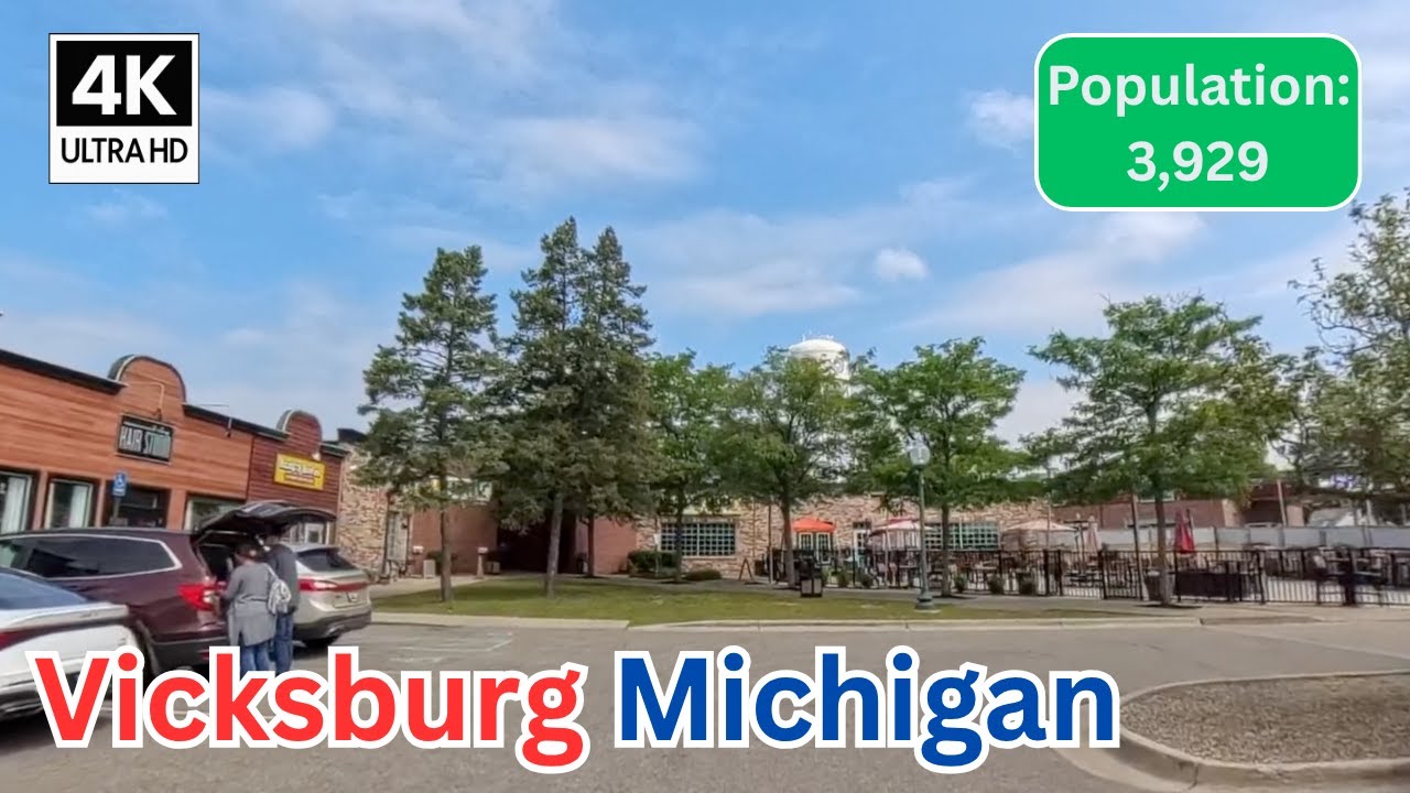 Driving Through Vicksburg, Michigan | Charming Small Town Tour in 4K