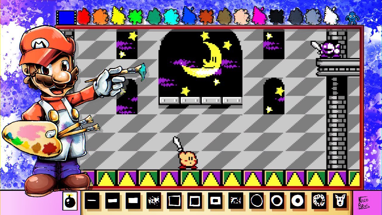 Mario Paint Creations - Kirby's Adventure NES Pixel Art