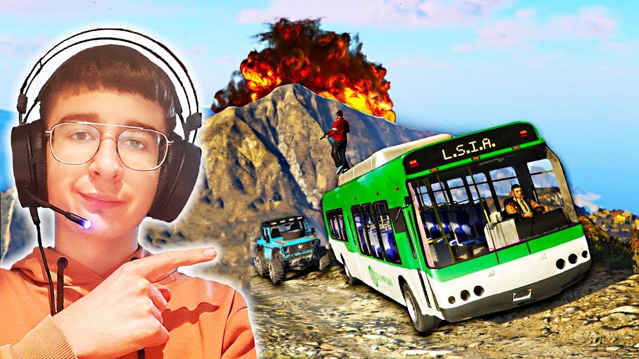 ME AUTOBUS NE MAJE TE MALIT - GTA 5 SHQIP !!!!
